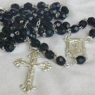 Rosary black glass beads from the Holy-Land