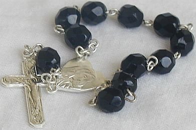 Mini black Rosary