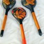 3  decorative wood spoons