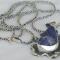 Blue colored pendant stone-hand made-HP124