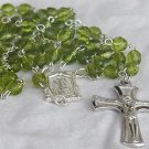 Peridot glass beads Rosary