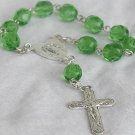 Mini rosary green beads