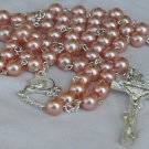 Dark pink beads Rosary