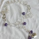Amethyst&silver necklace