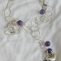 Amethyst&silver necklace