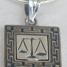 Libra zodiac silver  pendant