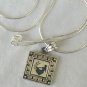 Virgo zodiac sign silver pendant