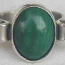 Malachite silver ring