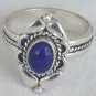 Blue agate mini silver ring
