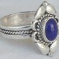 Blue agate mini silver ring