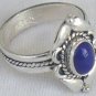 Blue agate mini silver ring