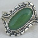 Green Agate silver ring B