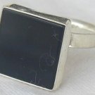 Black agate square ring Black agate square ring