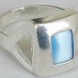 light blue cat eye ring