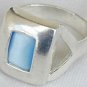 light blue cat eye ring