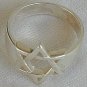 Silver Star of David ring - B