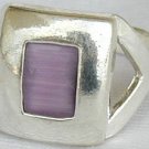 Purple cat eye silver ring Purple cat eye silver ring