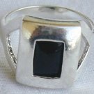 Fashion  black  agate square  ring