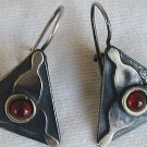 Triangle red earrings