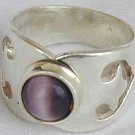 Purple cat eye ring