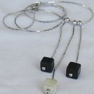 Black and white cubes necklace