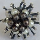 White and brown thorn ring