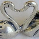 Kissing swans miniature