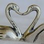 Kissing swans miniature