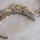 Crocodile silver pendant