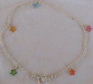 Colorful stars anklet