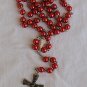 Coral metal Rosary