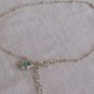 Light blue star silver anklet-A