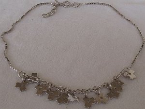 Flowers charms anklet