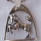 Framed horse pendant