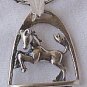 Framed horse pendant