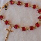 Rosary bracelet-red