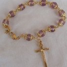 Purple golden Rosray bracelet