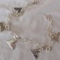 Silver hearts anklet