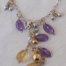 Purple and gold necklace.