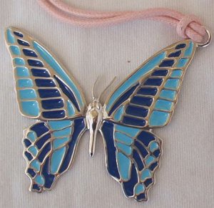 Turquoise butterfly pendant - A