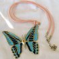 Turquoise butterfly pendant - A
