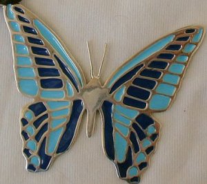 Turquoise butterfly pendant - B