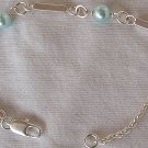 Light blue silver bracelet-A