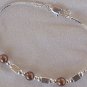Brown silver bracelet-A