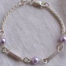 Purple silver bracelet-C