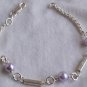 Purple silver bracelet-C