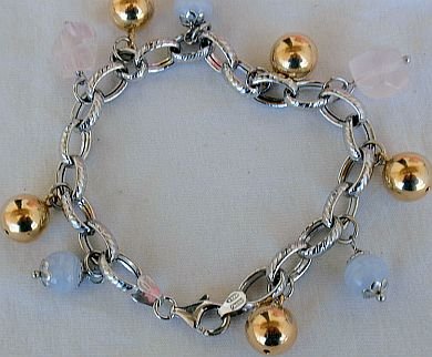 quartz and gold bracelet