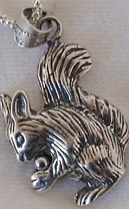 Squirrel silver pendant