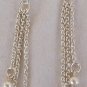 White pearls dangling earrings