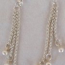 White pearls dangling earrings White pearls dangling earrings